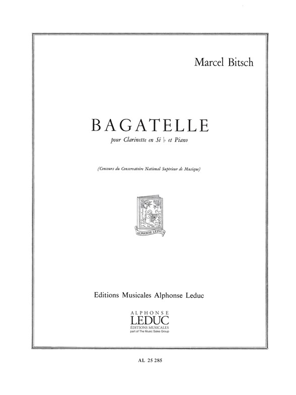 Bagatelle, Clarinette et Piano