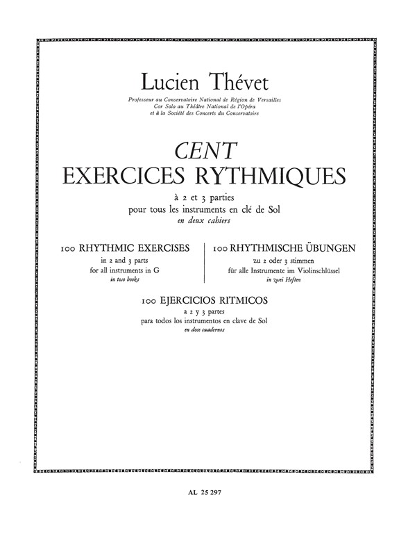 100 Exercices rythmiques, vol. 1, à 2 parties, pour cor. 9790046252976