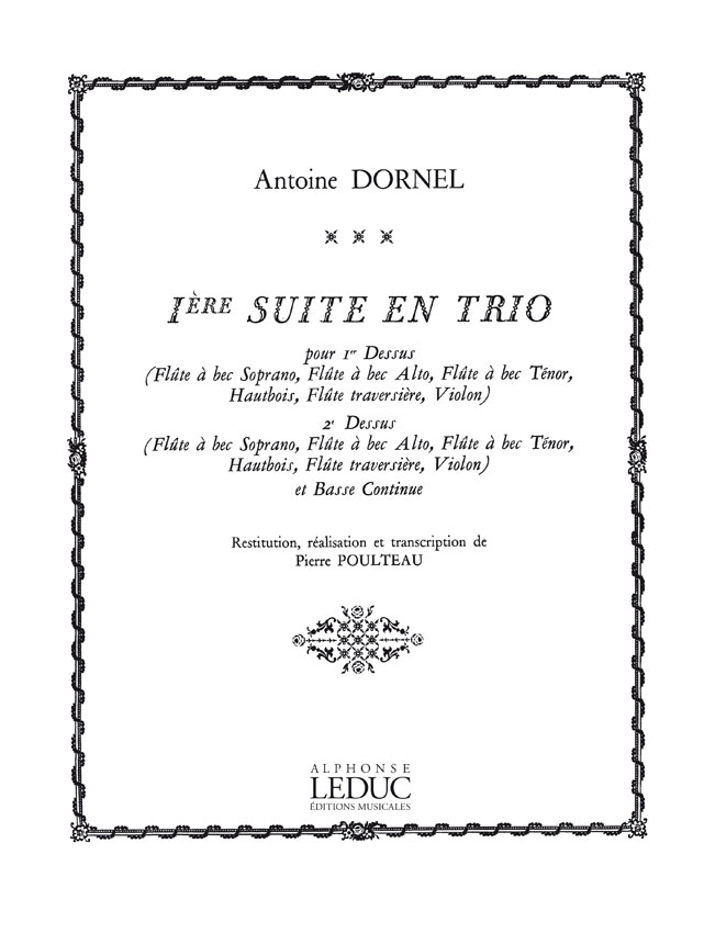 Suite en trio nº 1, deux flûtes à bec et basso continuo