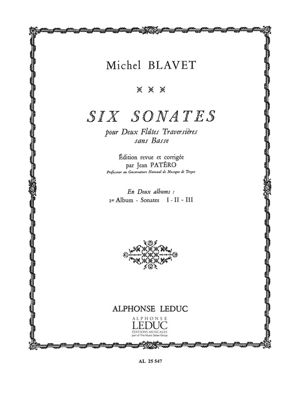 6 Sonates, vol.1, nº 1-3, deux flùtes