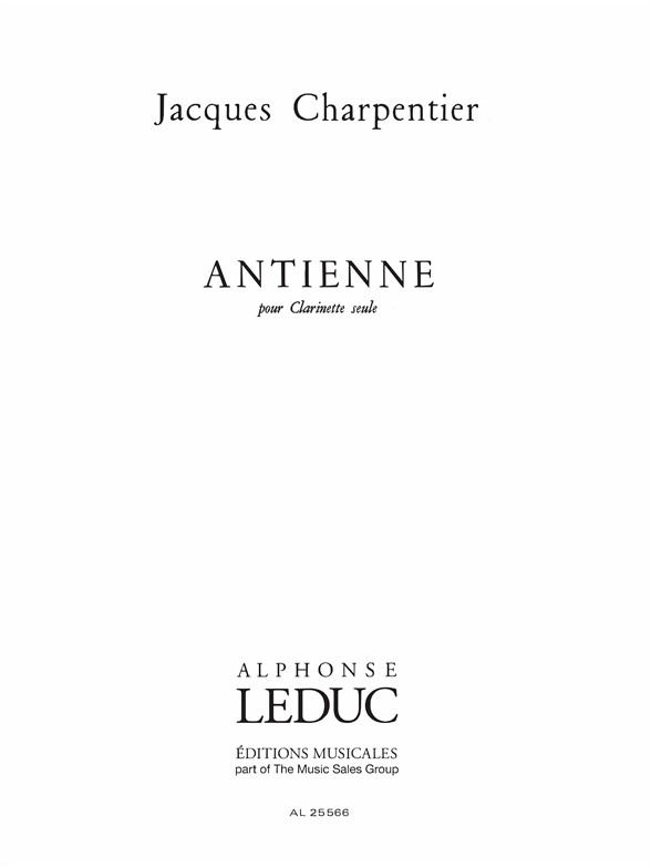 Antienne, pour clarinette