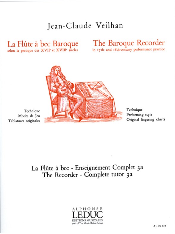 La flûte à bec, enseignement complet, vol. 3: la flûte à bec Baroque. 9790046256721