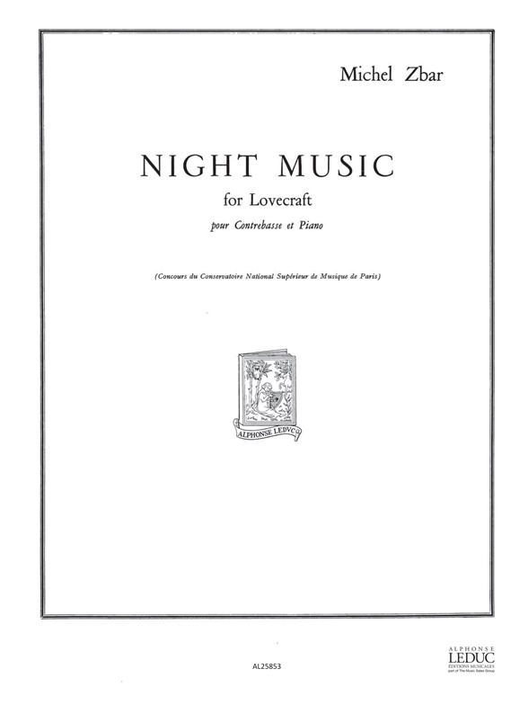 Night Music for Lovecraft, pour contrebasse et piano. 9790046258534