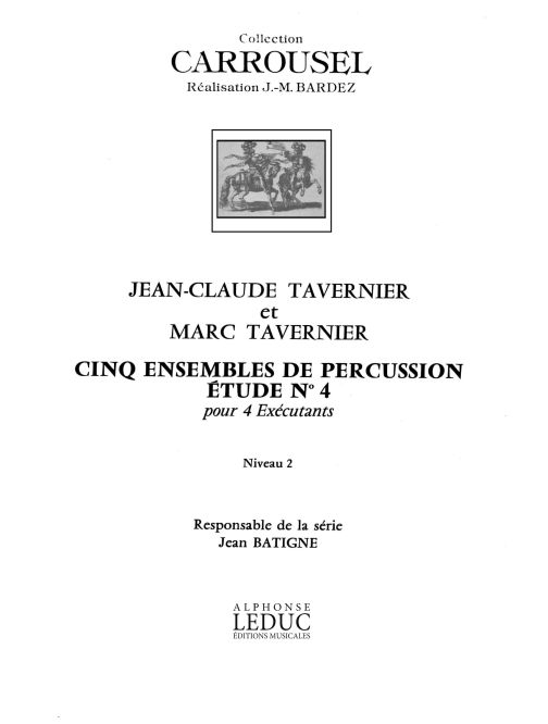 Étude nº 4, quatuor de percussion