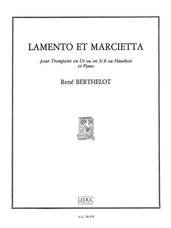 Lamento et marcietta, hautbois (ou trompette) et piano