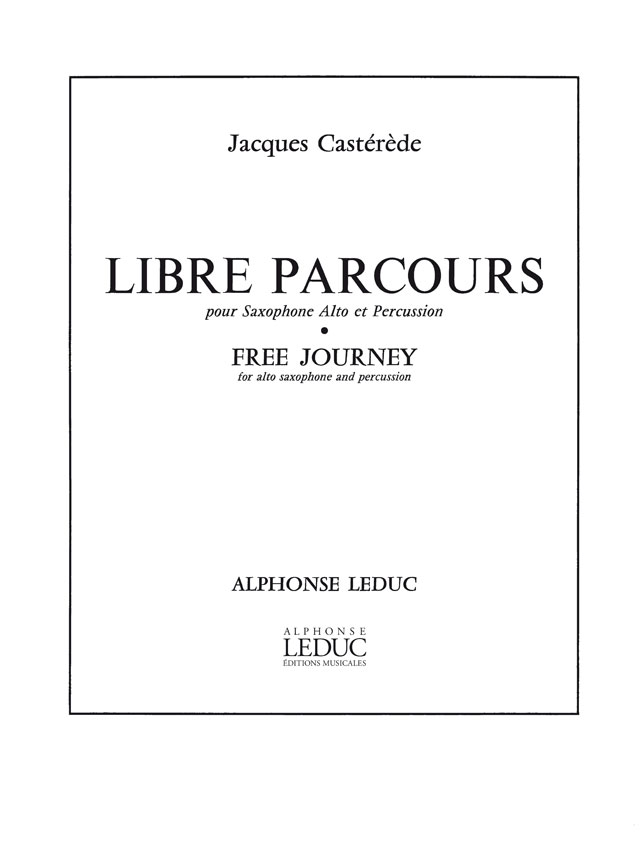 Libre parcours, saxophone Si b et percussion