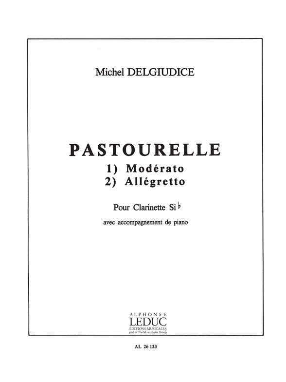 Pastourelle, clarinette Sib et piano