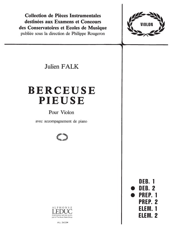 Berceuse pieuse, pour violon et piano