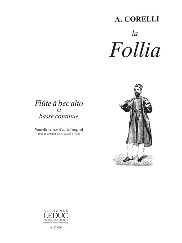 Follia, flûte à bec alto. 9790046270062 Follia, flûte à bec alto. 9790046270062