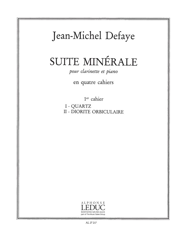 Suite minerale, vol. 1, clarinette et piano