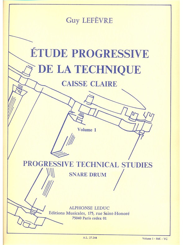 Étude progressive de la technique, vol. 1, caisse claire