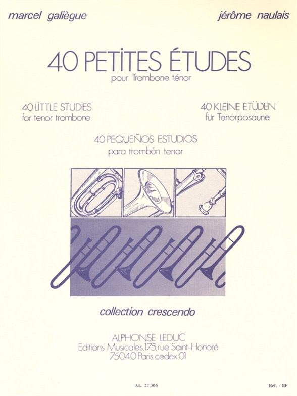 40 Petites études, trombone ténor