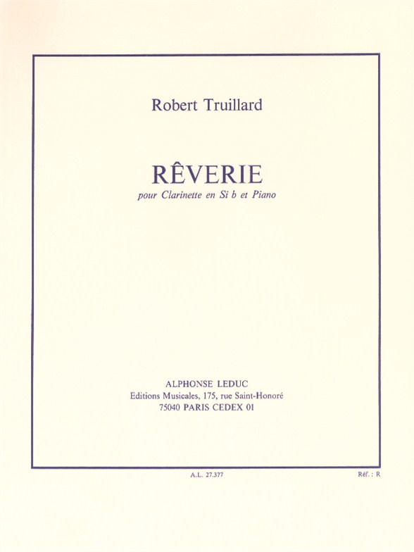 Reverie, pour clarinette et piano