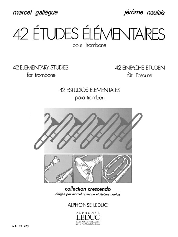 42 Études élementaires, trombone. 9790046274251