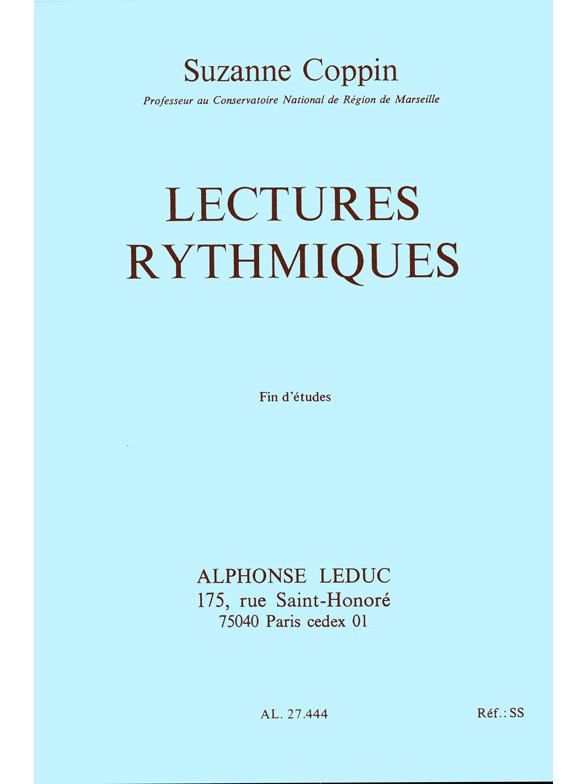 Lectures rythmiques, fin d'études