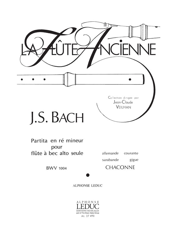 Partita BWV1004 en Ré mineur, pour flûte à bec alto. 9790046274909 Partita BWV1004 en Ré mineur, pour flûte à bec alto. 9790046274909