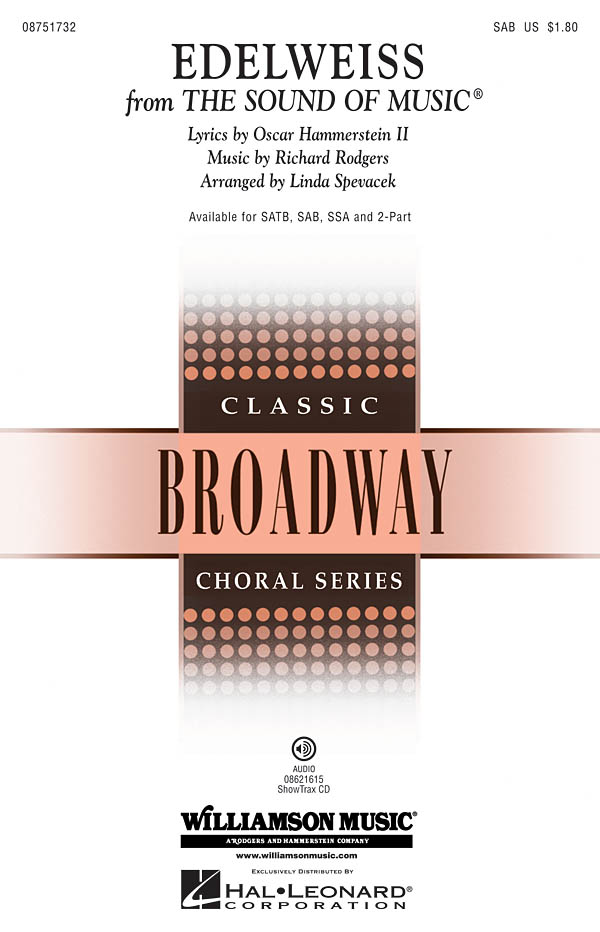 Edelweiss, from The Sound of Music, for SAB and Piano
