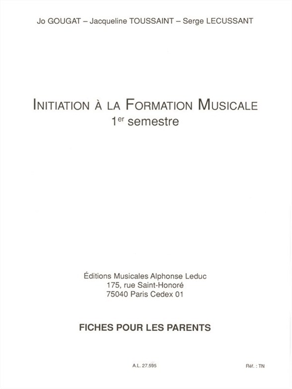 Initiation à la formation musicale, 1er semestre