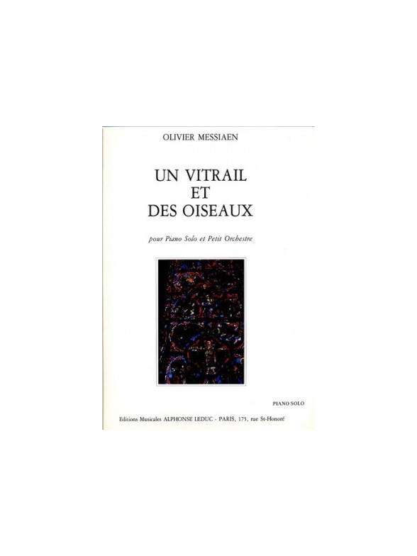 Un vitrail. Des oiseaux, pour piano