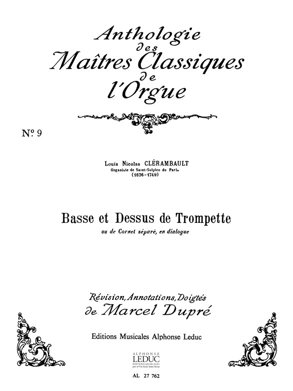 Basse et Dessus de Trompettepour orgue