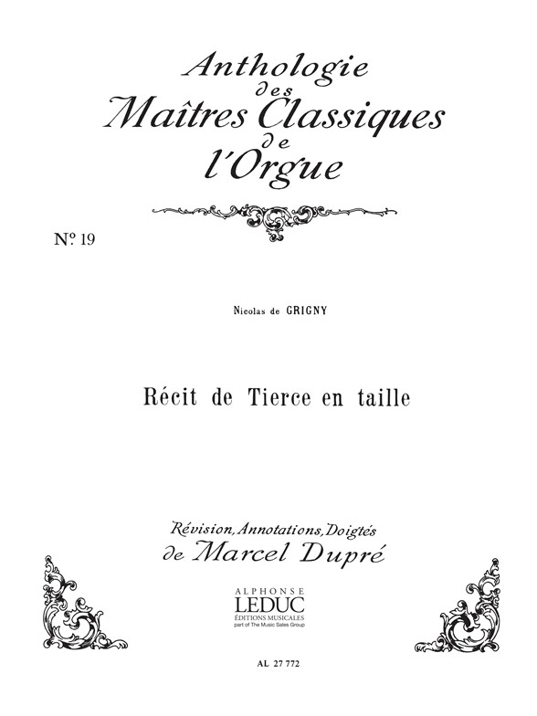 Recit de tierce en taille, pour orgue