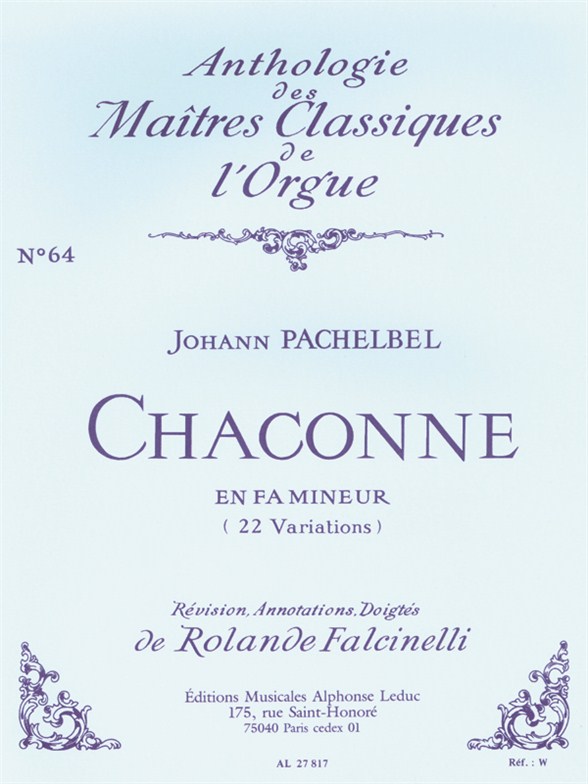 Chaconne en Fa mineur, pour orgue