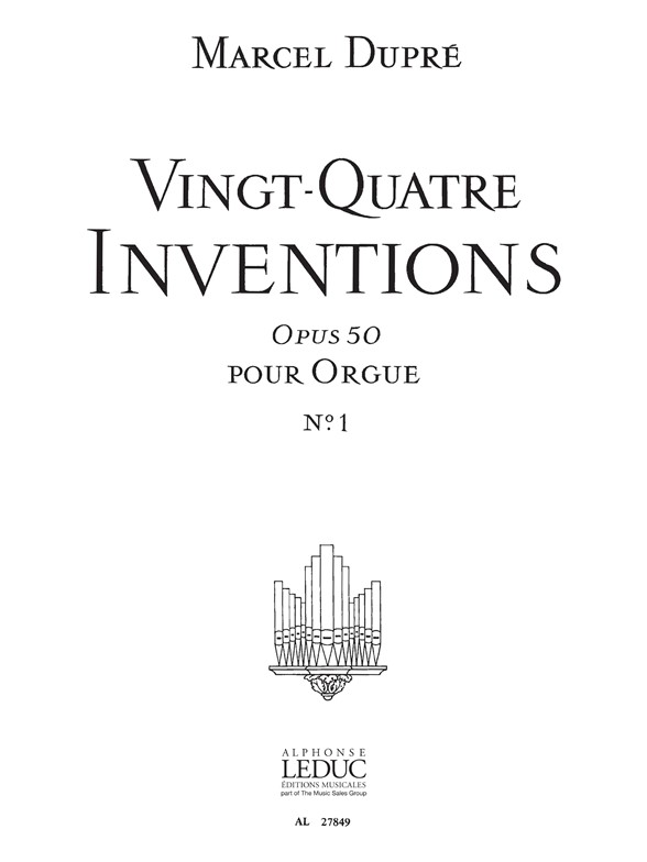 24 Inventions Op. 50, Vol. 1, pour orgue. 9790046278495