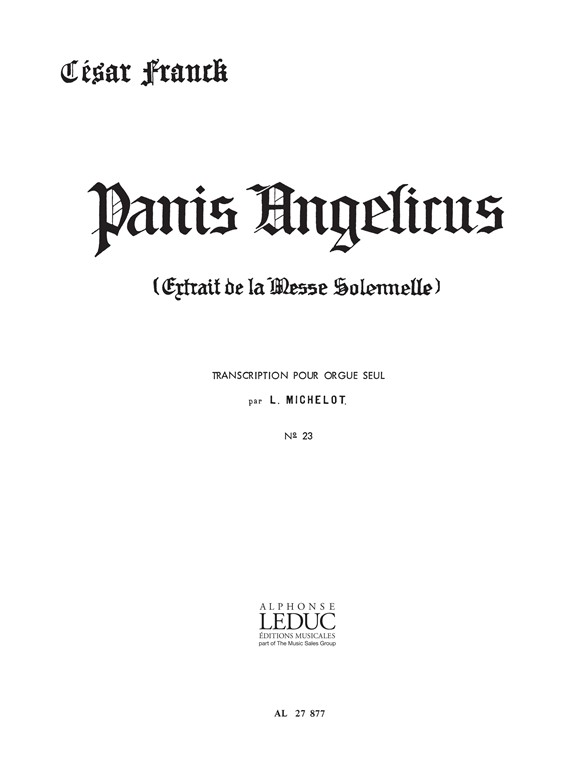 Panis angelicus, pour orgue. 9790046278778