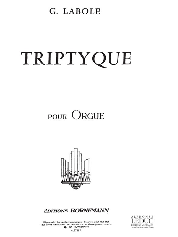 Triptyque, pour orgue