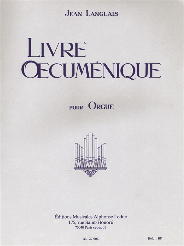 Livre Oecumenique, pour orgue. 9790046279034