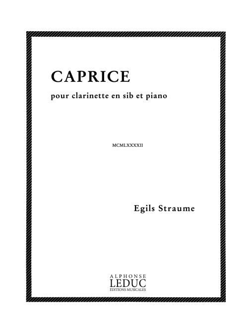 Caprice, pour clarinette Si b et piano