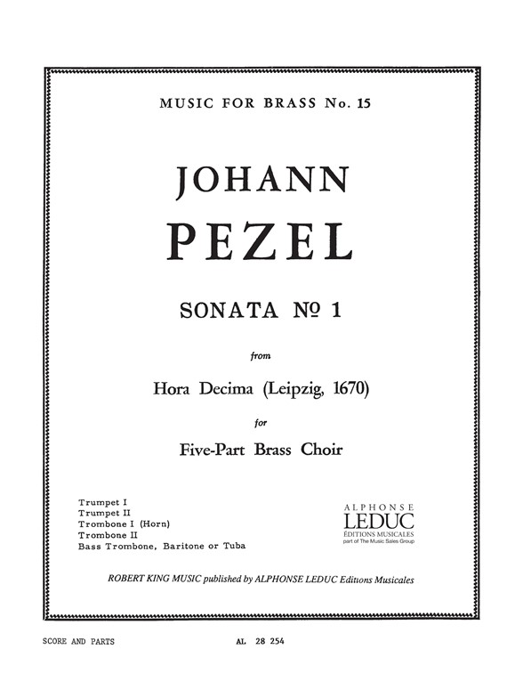 Sonata nº 1, from Hora Decima, Five-Part Brass Choir. 9790046282546