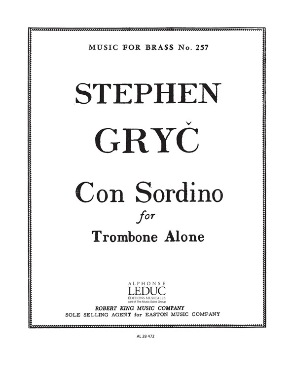 Con Sordino, for Trombone. 9790046284724