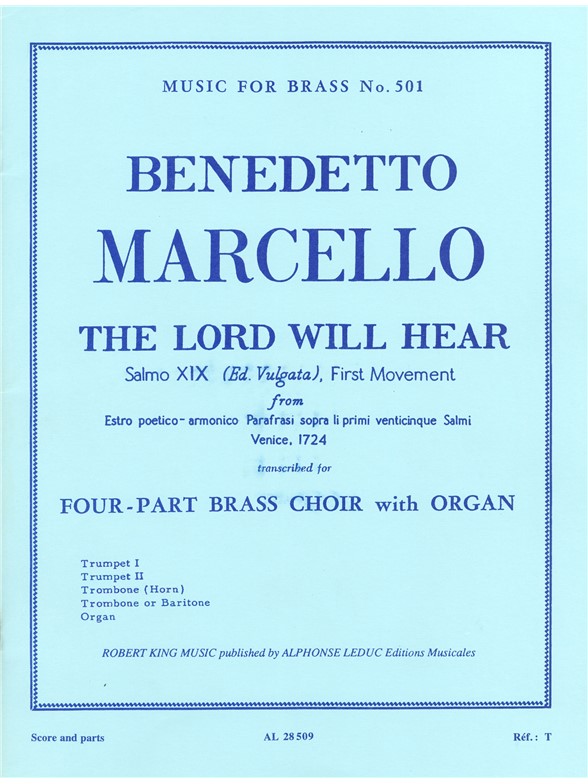 Lord Will Hear, Four-Part Brass Choir with Organ. 9790046285097