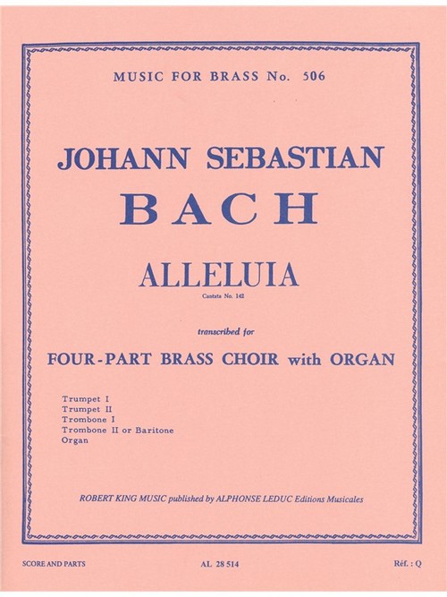 Alleluia from Cantata No.142, Brass Quartet. 9790046285141