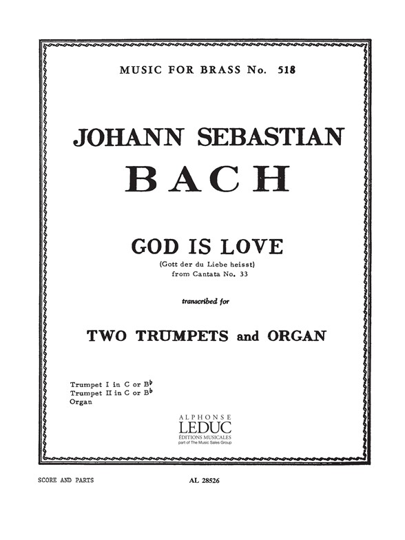 God Is Love from Cantata No.33, 2 Trumpets and Organ