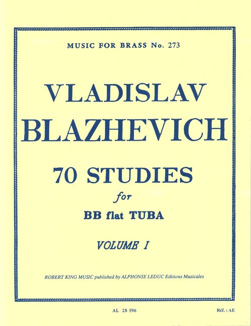 70 Studies for Bb Flat Tuba, Vol. 1. 9790046285967