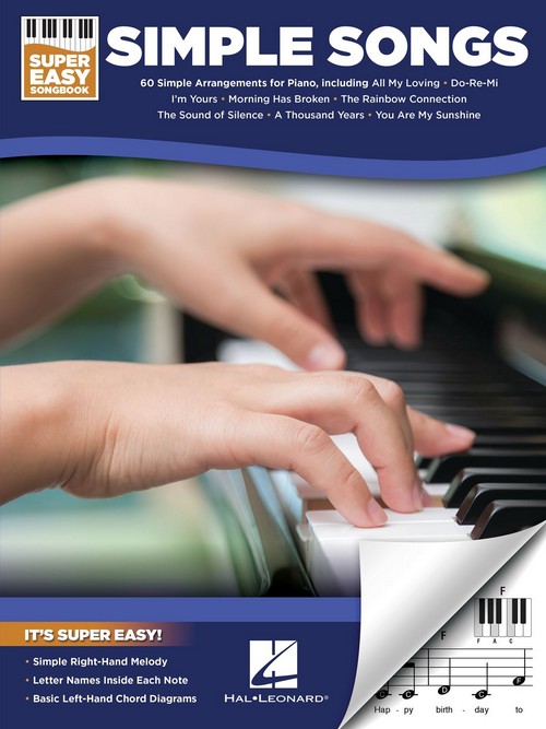 Simple Songs: Super Easy Songbook, Piano. 9781540084224