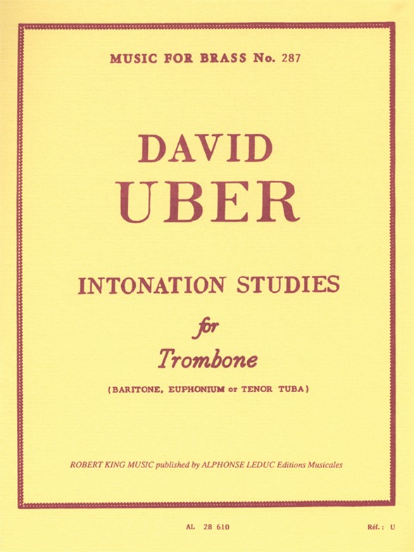 Intonations Studies for Trombone. 9790046286100