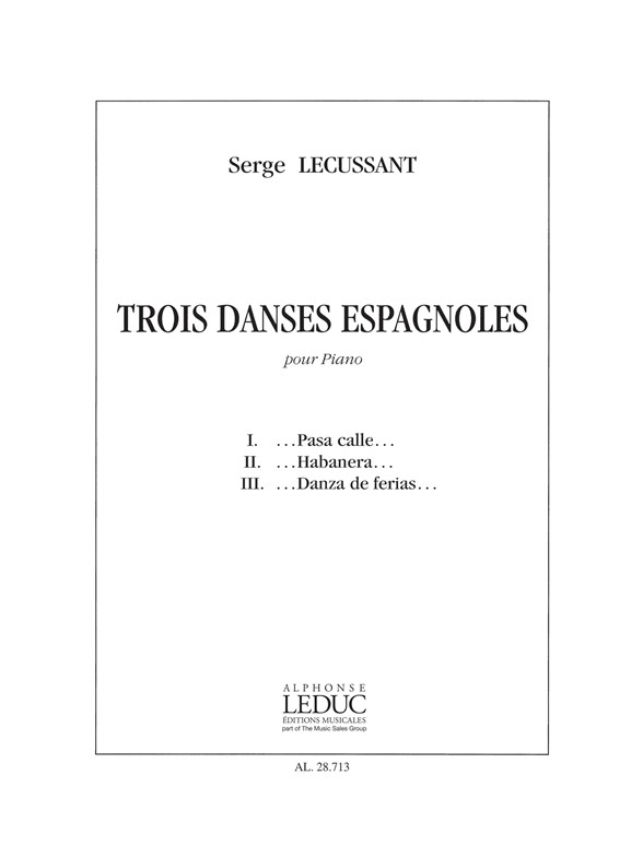 3 Danses espagnoles, pour piano