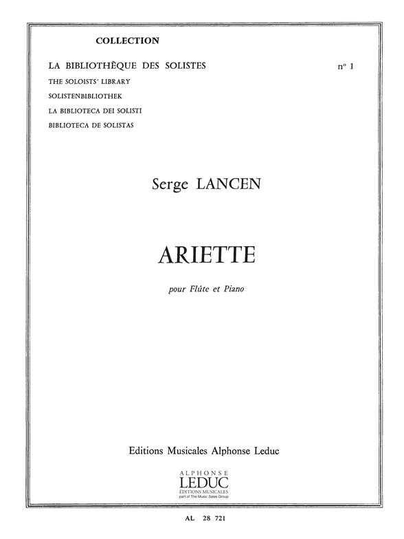 Ariette, pour flûte et piano