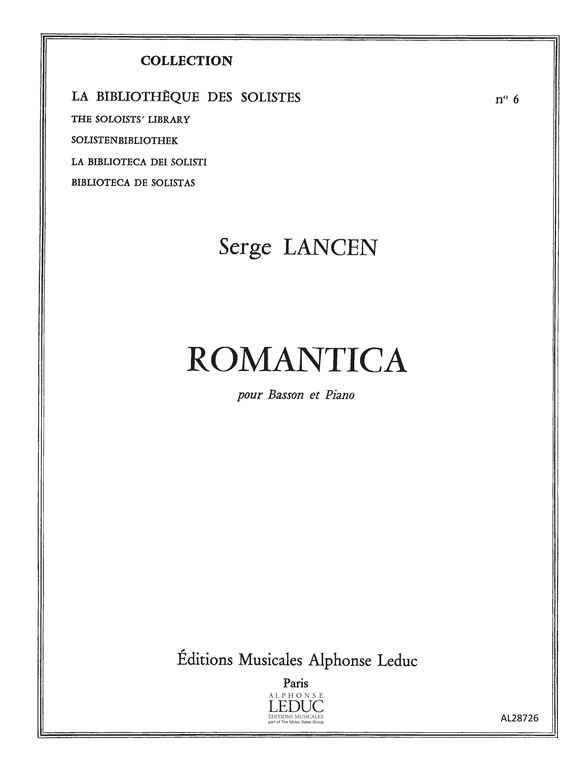 Romantica, pour basson et piano