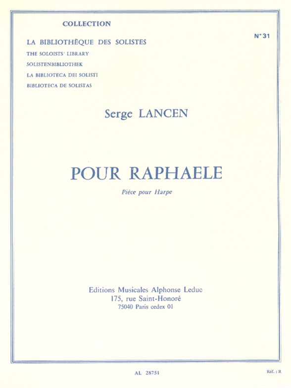 Pour Raphaele, pièce pour harpe