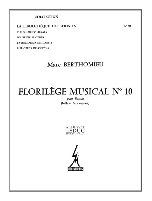 Florilège musical nº 10, basson seul