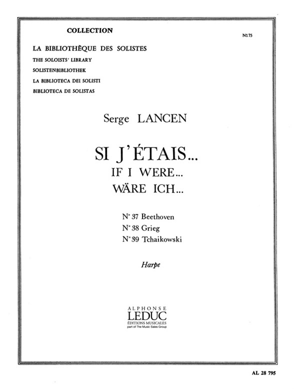 Si j'étais... nº 37 Beethoven, nº 38 Grieg, nº 39 Tchaikowski, pour harpe