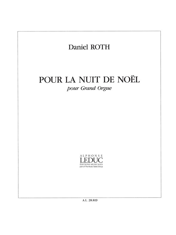 Pour la Nuit de Noël, pour grand orgue. 9790046288197