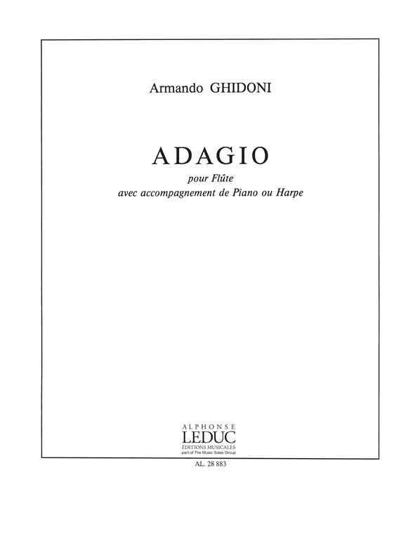 Adagio, pour flûte et piano ou harpe