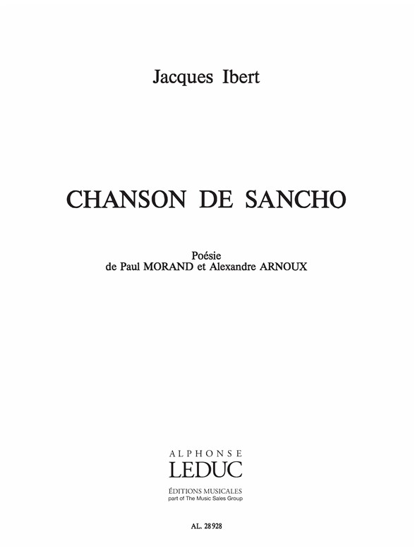 Chanson de Sancho, pour chant et piano