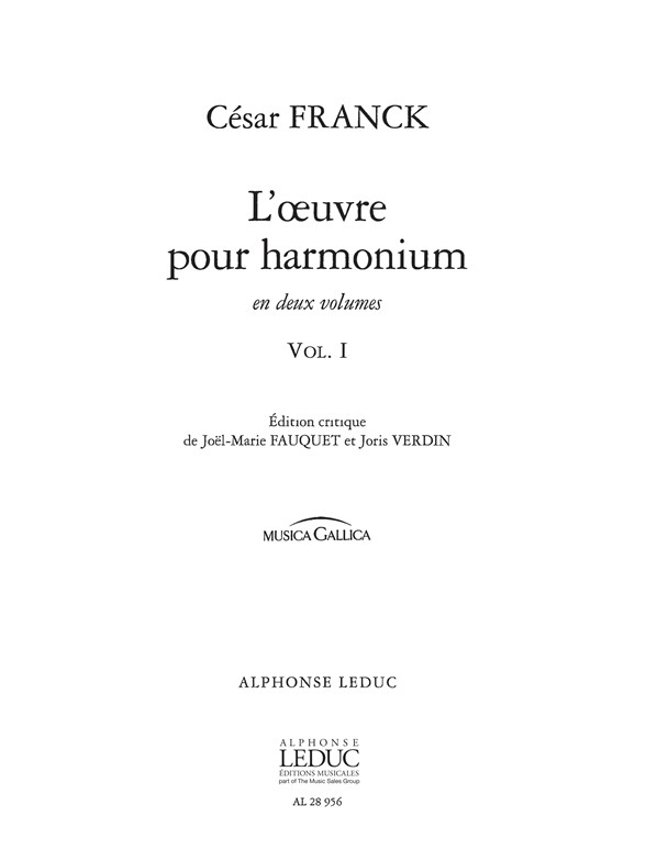 L'Oeuvre pour harmonium, vol. 1: Musica Gallica
