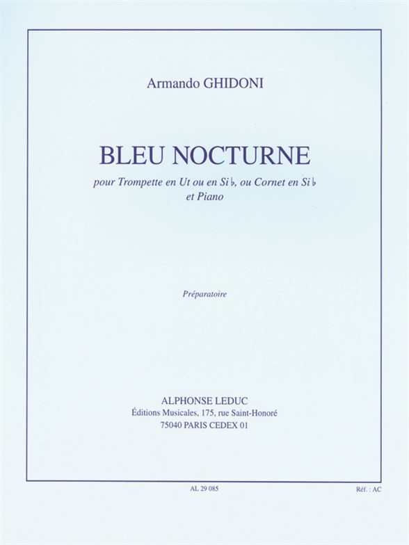 Bleu nocturne, pour trompette et piano